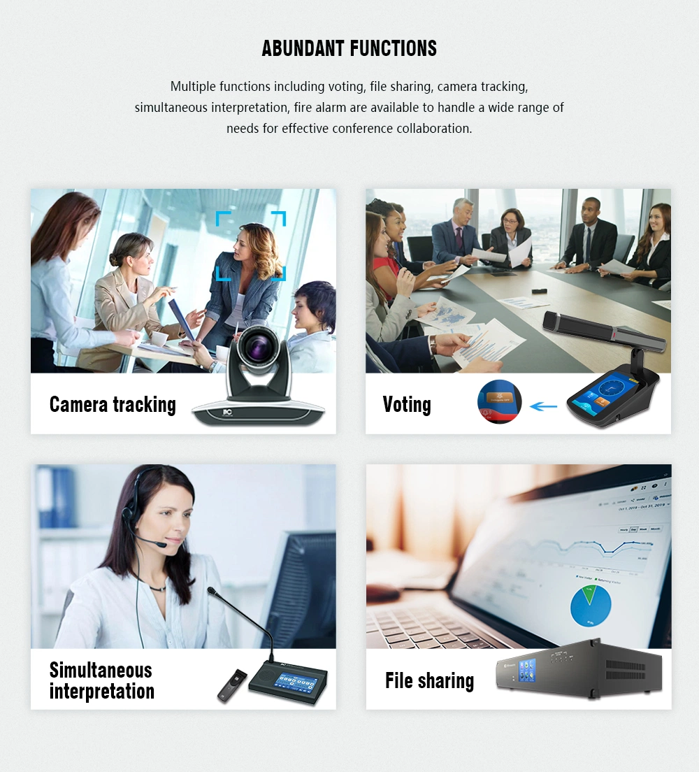 Itc Smart Meeting Room Solution High-Fidelity Sound Conveyance High Confidentiality with Wireless Security Technology High Quality Conference System